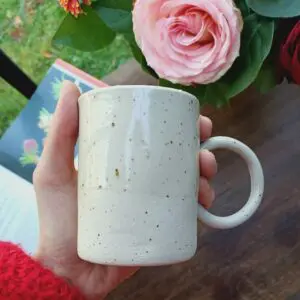 Grande Tasse anse ronde grès pyrité