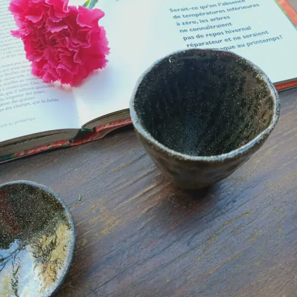 Tasse grès noir chamotté – Image 2