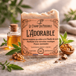 L’Adorable – Savon surgras bio au cidre et verveine exotique