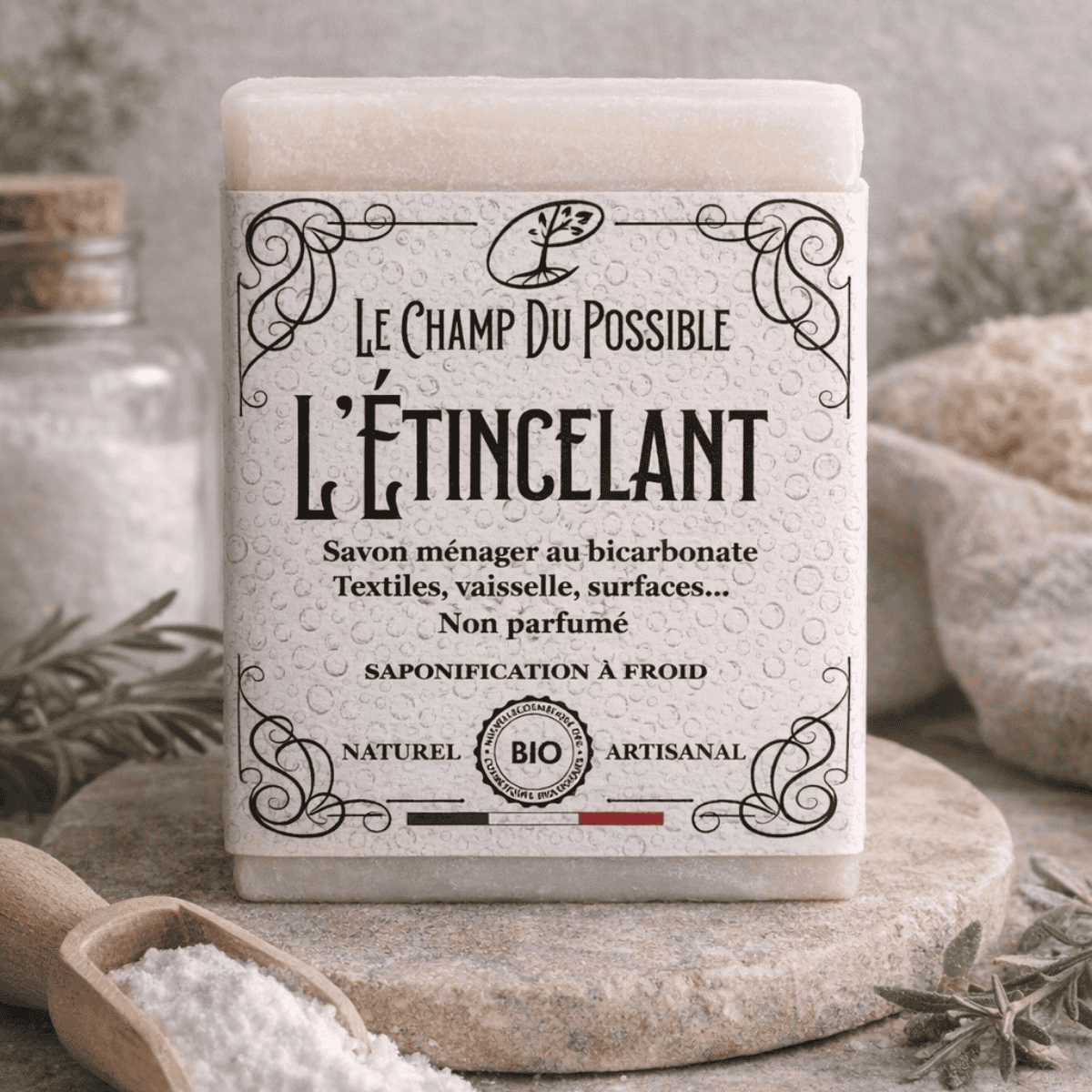 L’Étincelant – Savon Ménager Bio au Bicarbonate